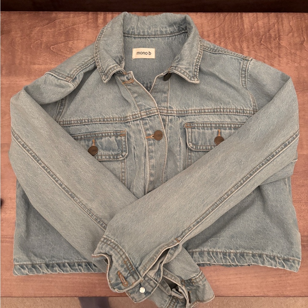 Mono B cropped denim jacket